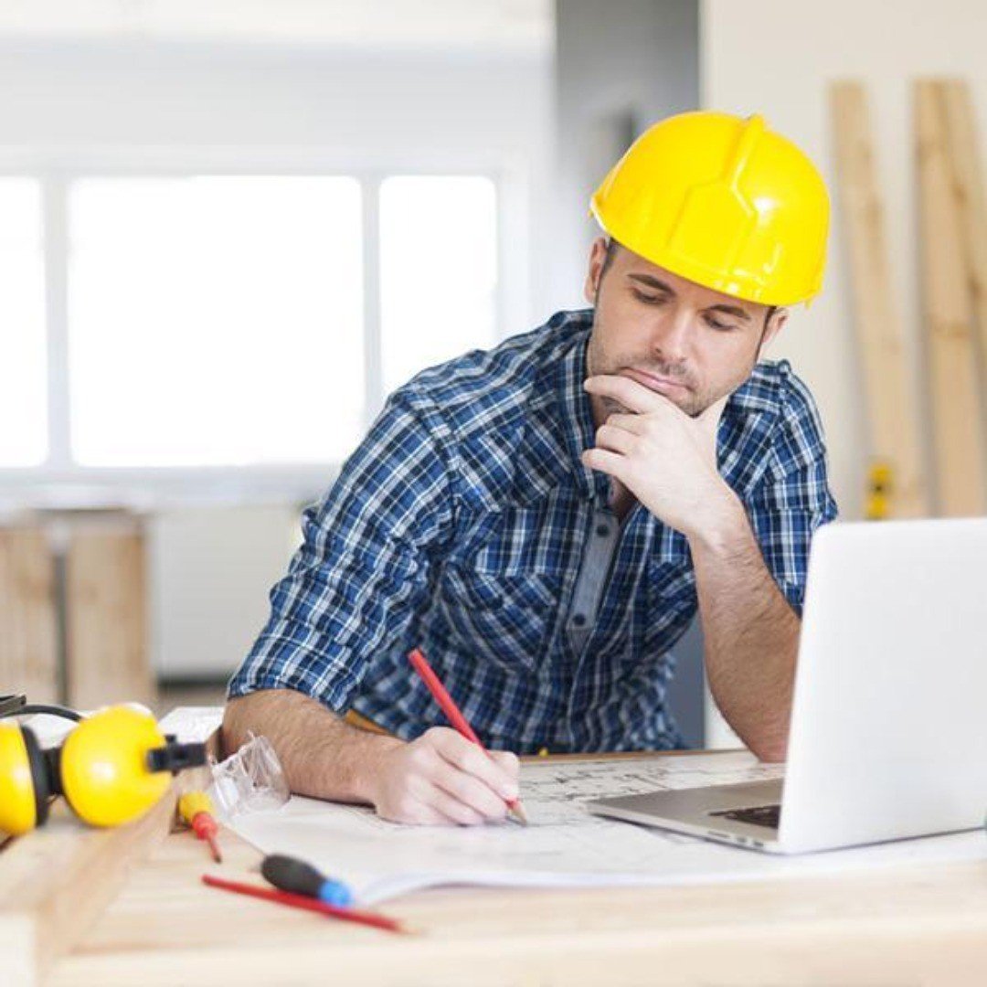 Construction team working on a sports court